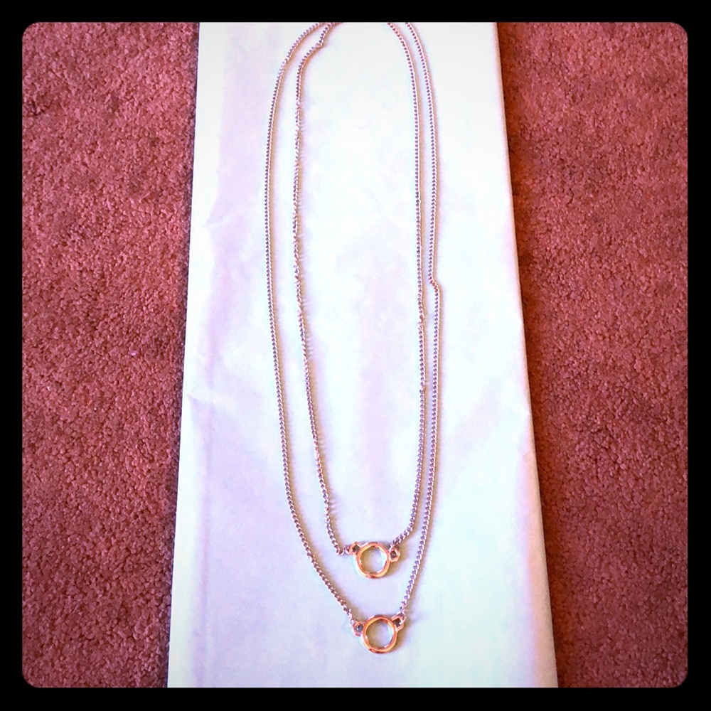 Double Strand Silver Necklace